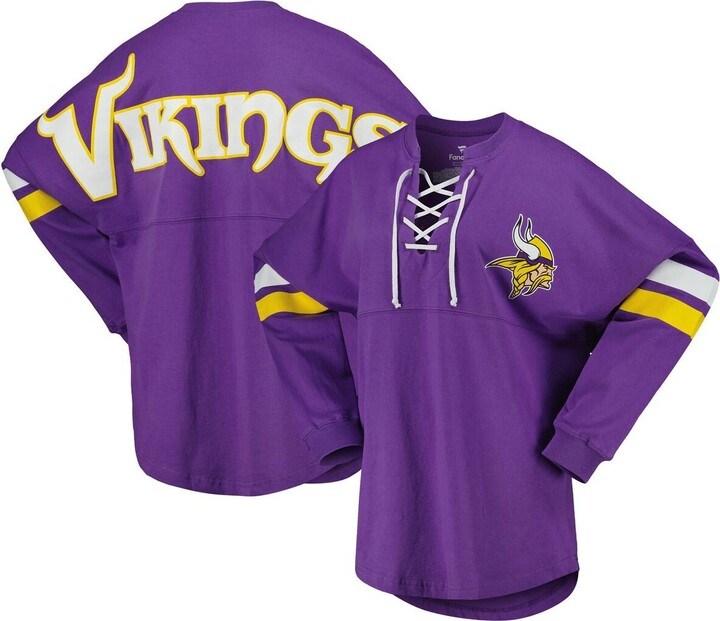 Women's G-III 4Her by Carl Banks Purple Minnesota Vikings Post Season Long  Sleeve V-Neck T-Shirt