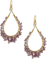 Thumbnail for your product : Nakamol Crystal Cluster Teardrop Earrings, Purple