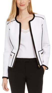 calvin klein black and white jacket