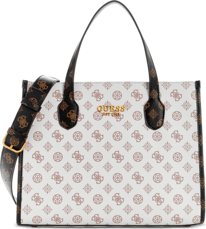 GUESS Silvana Peony Monogram Double Compartment Medium Tote - ShopStyle