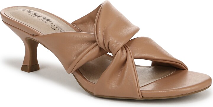 LifeStride Women's Nori Slide Kitten Heel Sandals