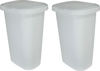 Rubbermaid 13 Gallon Rectangular Spring-Top Lid Trash Can (2 Pack
