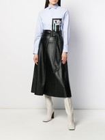 Thumbnail for your product : Each X Other Vegan leather wrap skirt