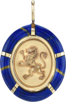 Thumbnail for your product : Retrouvaí Handcut Lapis Lion Fantasy Signet Yellow Gold Charm
