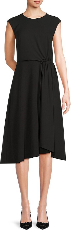 Cap-Sleeve Gathered Dress