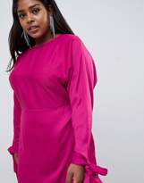 Thumbnail for your product : ASOS Curve DESIGN Curve satin batwing sleeve maxi dress