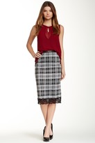Thumbnail for your product : Bobeau Lace Trim Midi Skirt