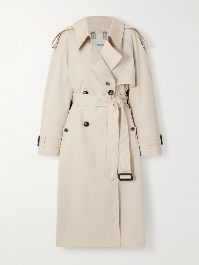 Burberry Fitzrovia Cotton-gabardine Trench Coat - Neutrals