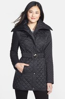 Thumbnail for your product : Laundry by Shelli Segal Belted Quilted Walking Coat (Online Only)