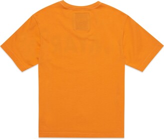 Myar Myt2u T-shirt Crew-neck T-shirt In Deadstock Orange Fabric With Logo On The Front