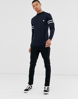Thumbnail for your product : Le Breve Tall lightweight knitted jumper with arm stripe
