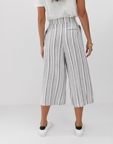 Thumbnail for your product : ASOS DESIGN gutsy linen culottes in stripe