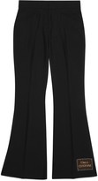 Thumbnail for your product : Gucci Wool mohair flare trousers with Eterotopia