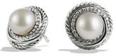 Thumbnail for your product : David Yurman Pearl Crossover Earrings with Diamonds