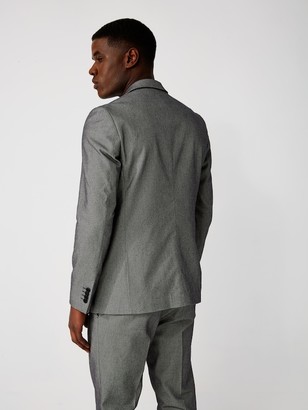 Frank and Oak The Laurier Micro-Dot Cotton Suit Jacket in Black