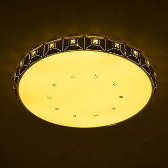 Damjic Led Round Crystal Living Room Ceiling Lamp Warm Bedroom Modern Concise Book Room Ceiling Lamp