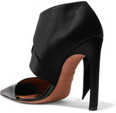 Thumbnail for your product : Altuzarra Satin And Patent-leather Pumps - Black