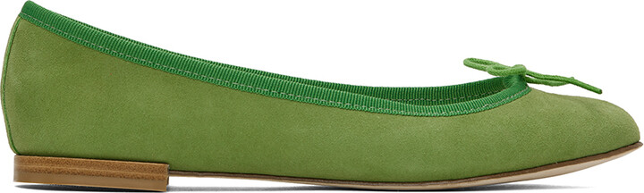 Repetto Green Cendrillon Ballerina Flats - ShopStyle