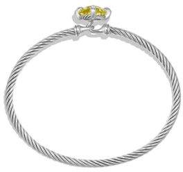 David Yurman Chatelaine Diamond & Lemon Citrine Cabled Bracelet
