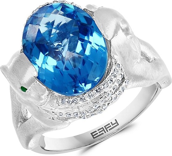 Effy Hematian Hematian 14K White Gold, Sapphire, Emerald, Blue