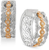 Thumbnail for your product : Effy Duo by EFFYandreg; Diamond Hoop Earrings (3/8 ct. t.w.) in 14k Gold and White Gold