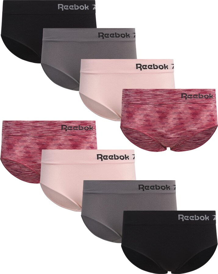 Reebok Women's Underwear – Seamless Hipster Briefs (8 Pack
