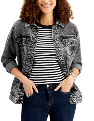 Style&Co. Style & Co Petite Denim Trucker Jacket, Created for Macy's