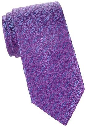 Charvet Scroll Jacquard Silk Tie