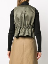 Thumbnail for your product : Sacai Drawstring Wool Panelled Gilet