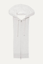 Thumbnail for your product : Veronica Beard Hooded Cotton-blend Dickey - Light gray - One size