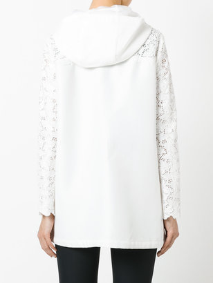 Moncler Gamme Rouge lace sleeve coat
