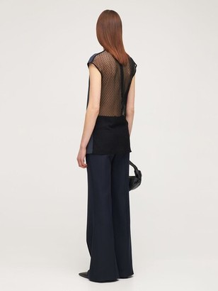 Rochas Cady Top W/ Contrast Lace