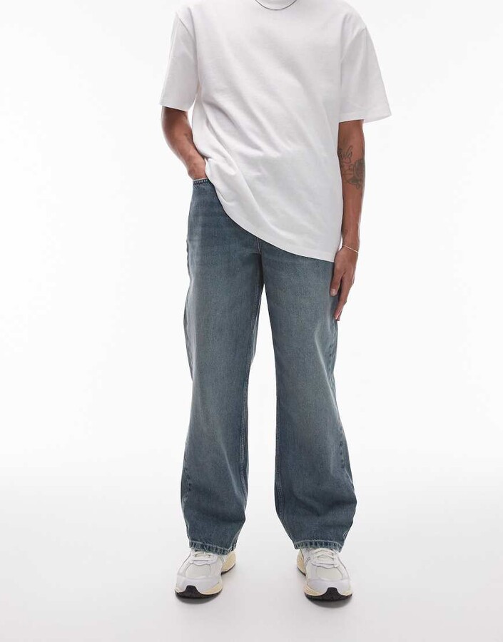 Baggy Jeans Topman Light Blue Jeans Topman Tapered Curved Leg