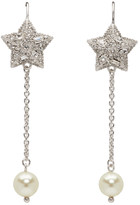 Thumbnail for your product : Miu Miu Silver and White Crystal Star Long Earrings