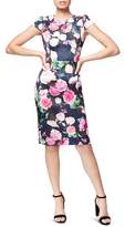 Thumbnail for your product : Betsey Johnson Floral-Print Scuba Sheath Dress