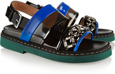 Thumbnail for your product : Marni Crystal-embellished PVC sandals