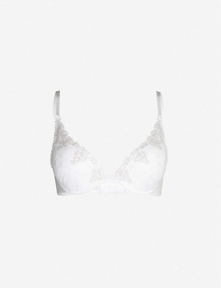 Passionata White Nights floral-embroidered push-up bra