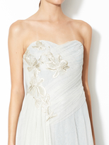 Thumbnail for your product : Marchesa Tulle Strapless Embroidered Gown