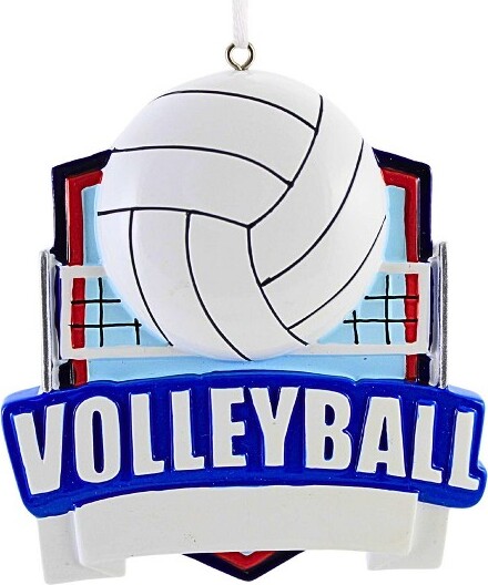 Polarx3.75InVolleyballShieldChristmasTreeOrnament,ChristmasDecorNetBallVolleyball(1PC)