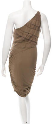 J. Mendel Silk One-Shoulder Dress w/ Tags