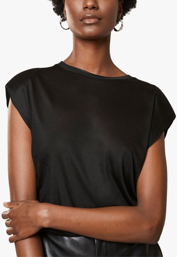 Mint Velvet Shoulder Pad T-Shirt ShopStyle - Main Image