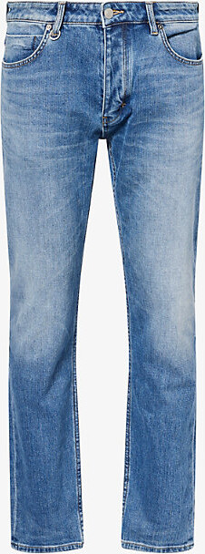 Neuw Mens Mid Vintage Indigo Lou Afterlife Straight-Leg Denim Jeans 33/32