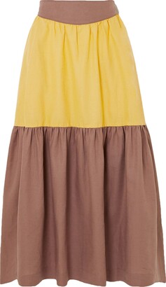 ANNA MASON Long Skirt Yellow