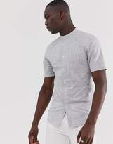 Thumbnail for your product : ASOS Design DESIGN Tall skinny fit textured shirt in light grey