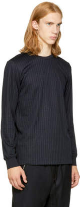 3.1 Phillip Lim Navy Long Sleeve Pinstripe Perfect T-Shirt