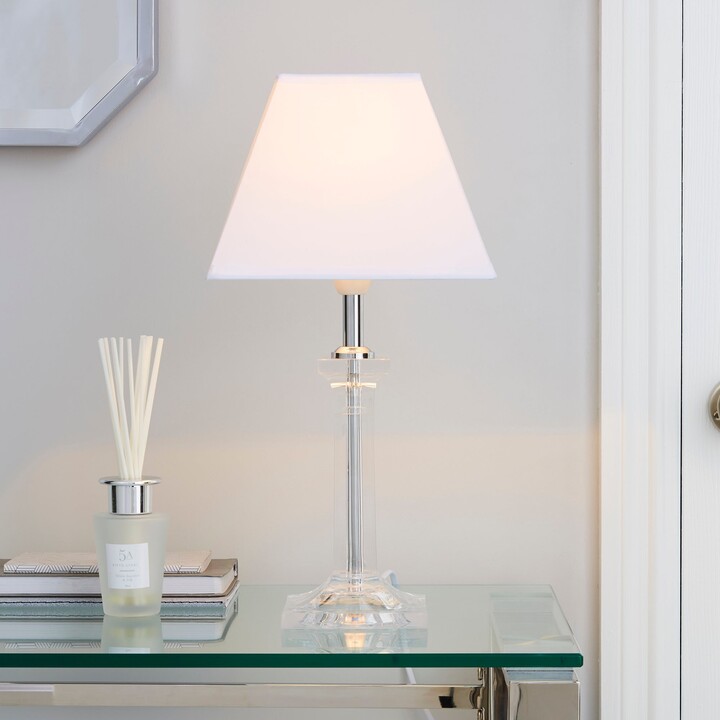 Dunelm Square Clear Table Lamp White ShopStyle