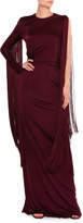 Thumbnail for your product : Emilio Pucci One-Sleeve Fringe Column Gown