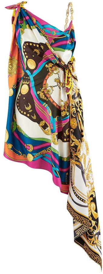 Versace Printed silk scarf dress - ShopStyle Clothes and Shoes