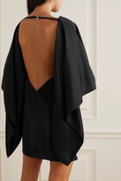 Thumbnail for your product : ATTICO Sharon Open-back Crepe Mini Dress - Black
