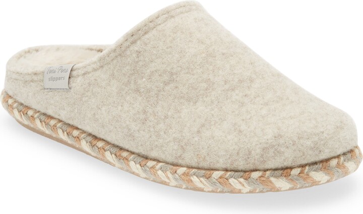 Toni Pons Herren Slipper BENET - Beige Rauleder Espadrilles Mit Zierriemen